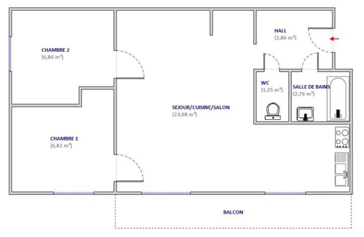 Appartements 3 Vallees, Piscine Et Sauna Orelle Oda fotoğraf